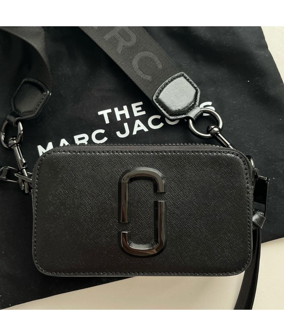 MARC BY MARC JACOBS Черная кожаная сумка через плечо, фото 5