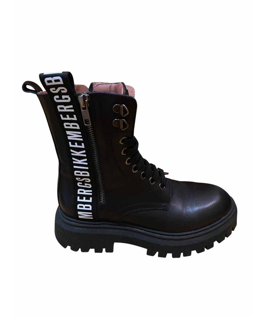 BIKKEMBERGS Черные ботинки из искусственной кожи, фото 1