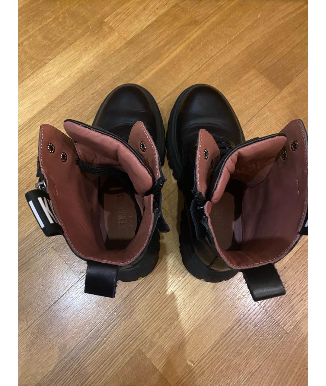 BIKKEMBERGS Черные ботинки из искусственной кожи, фото 3