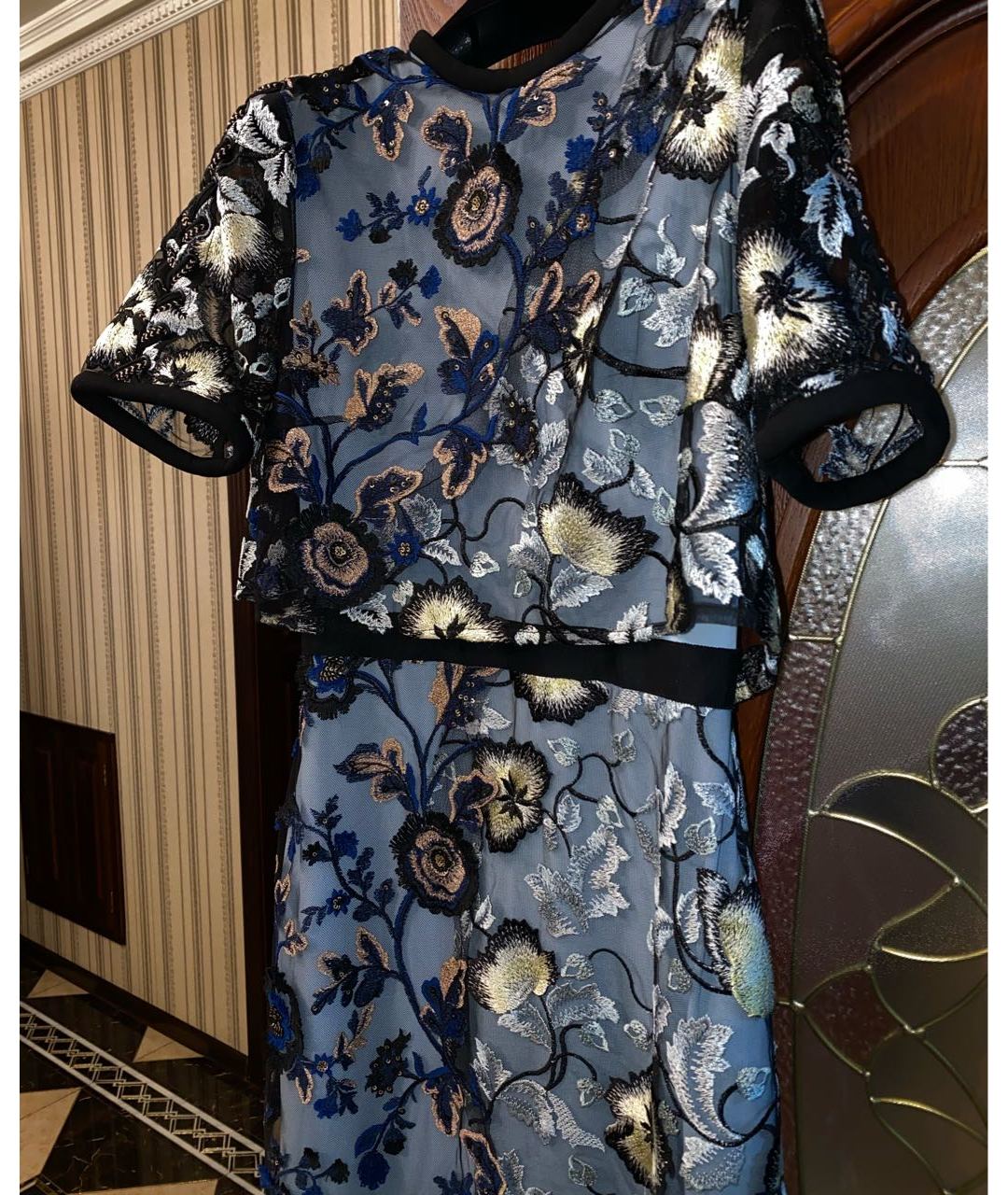 SELF-PORTRAIT Голубое вечернее платье, фото 4