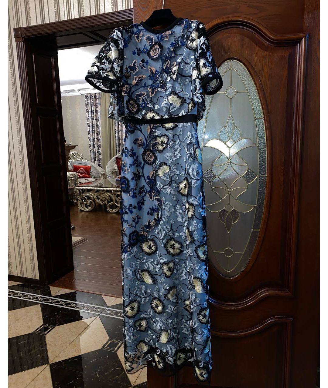 SELF-PORTRAIT Голубое вечернее платье, фото 5