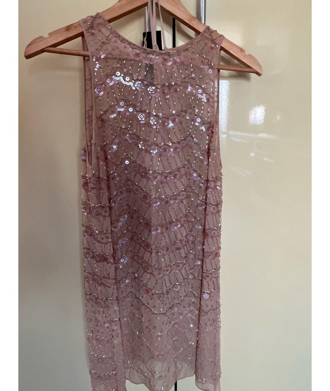 JENNY PACKHAM Розовое шелковое коктейльное платье, фото 8