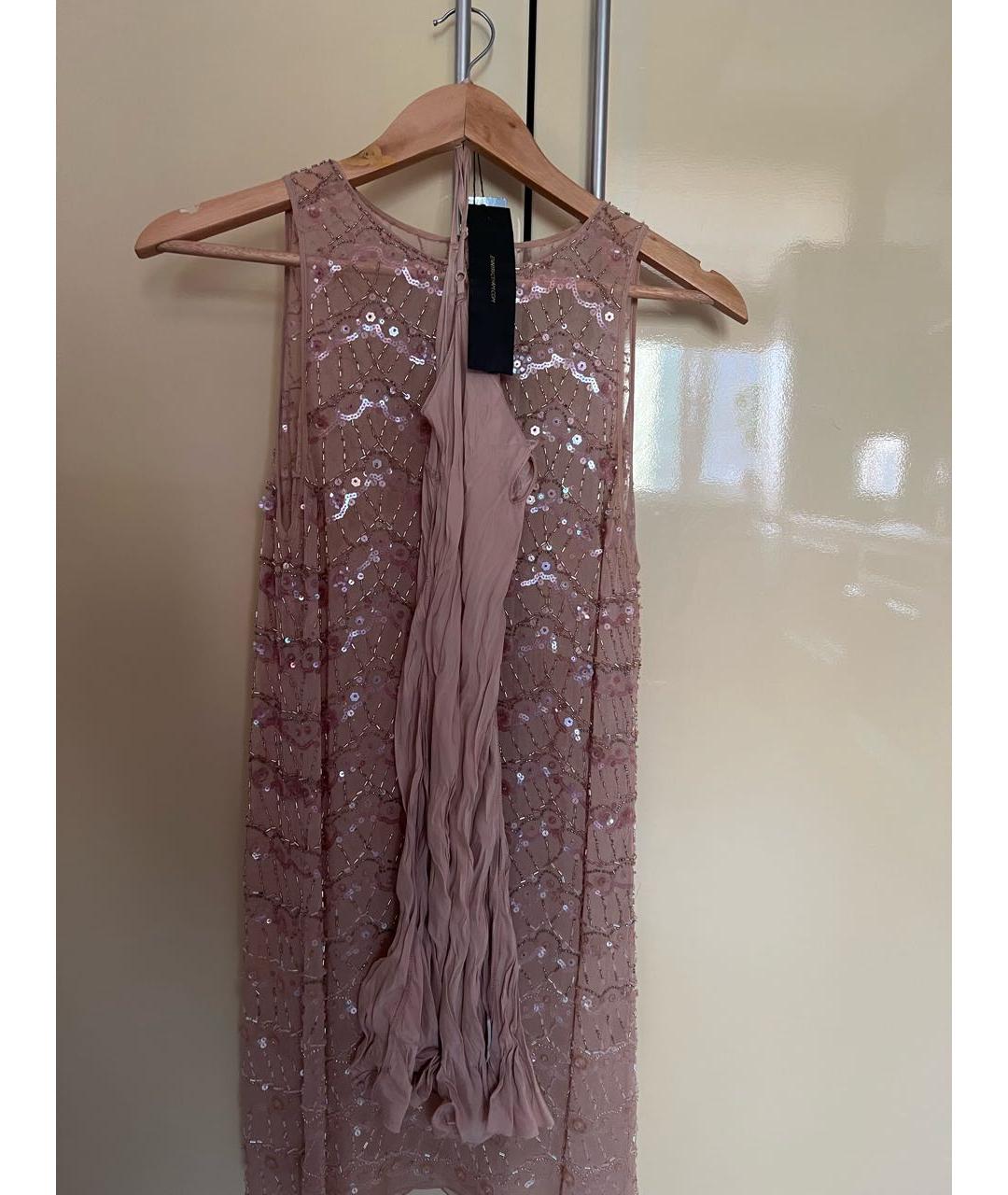 JENNY PACKHAM Розовое шелковое коктейльное платье, фото 7