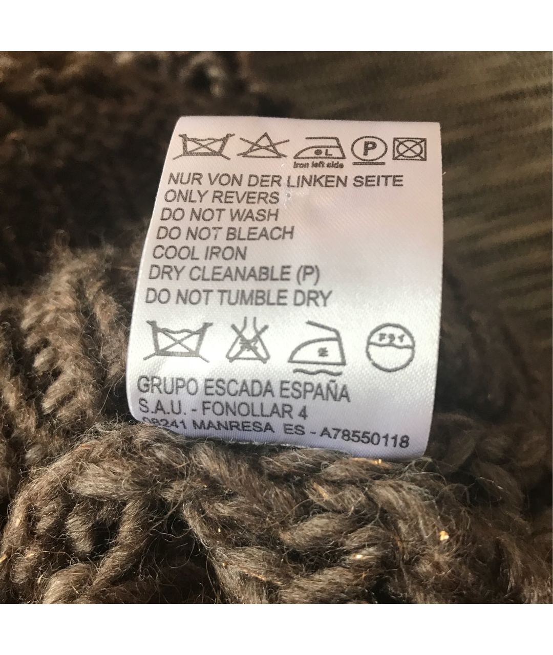 ESCADA Коричневый шерстяной джемпер / свитер, фото 7
