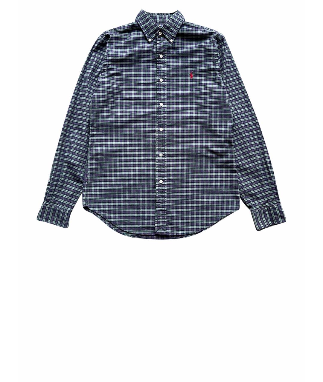 RALPH LAUREN Темно-синяя хлопковая кэжуал рубашка, фото 1