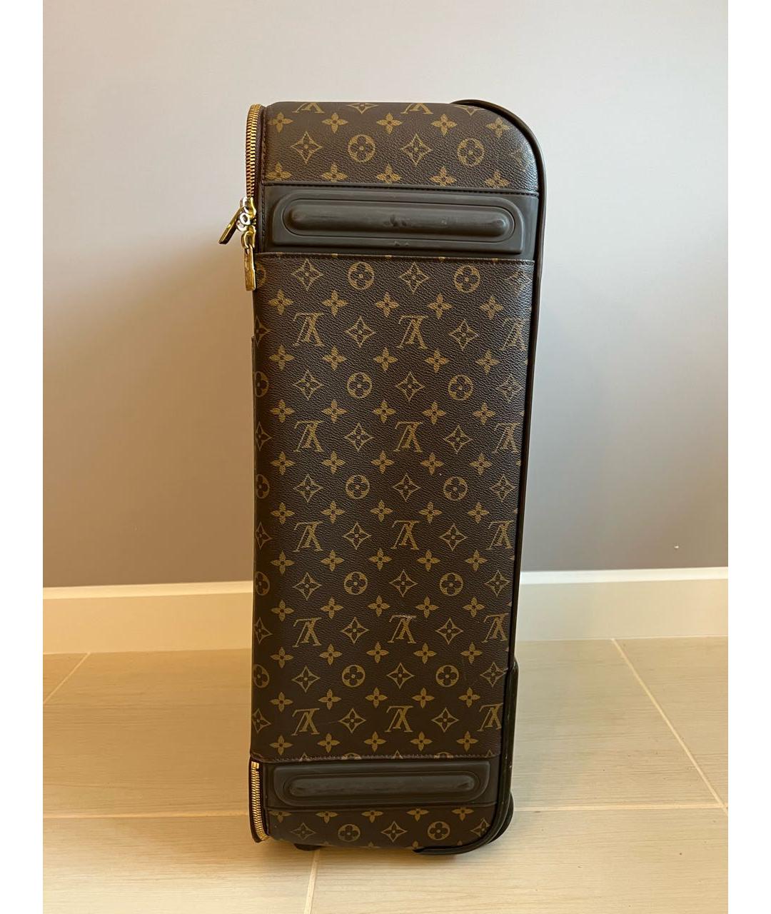 LOUIS VUITTON Коричневая кожаная дорожная/спортивная сумка, фото 6