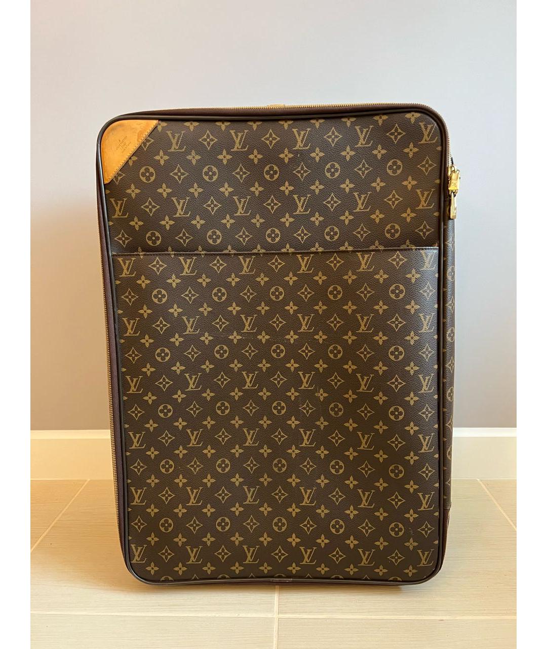 LOUIS VUITTON Коричневая кожаная дорожная/спортивная сумка, фото 9