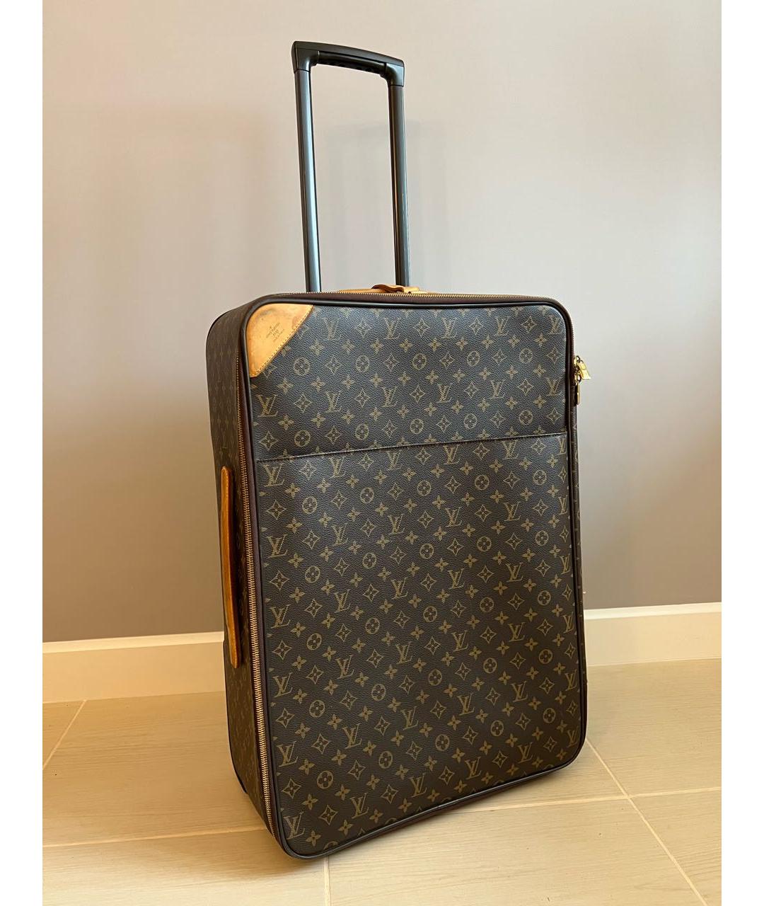 LOUIS VUITTON Коричневая кожаная дорожная/спортивная сумка, фото 8