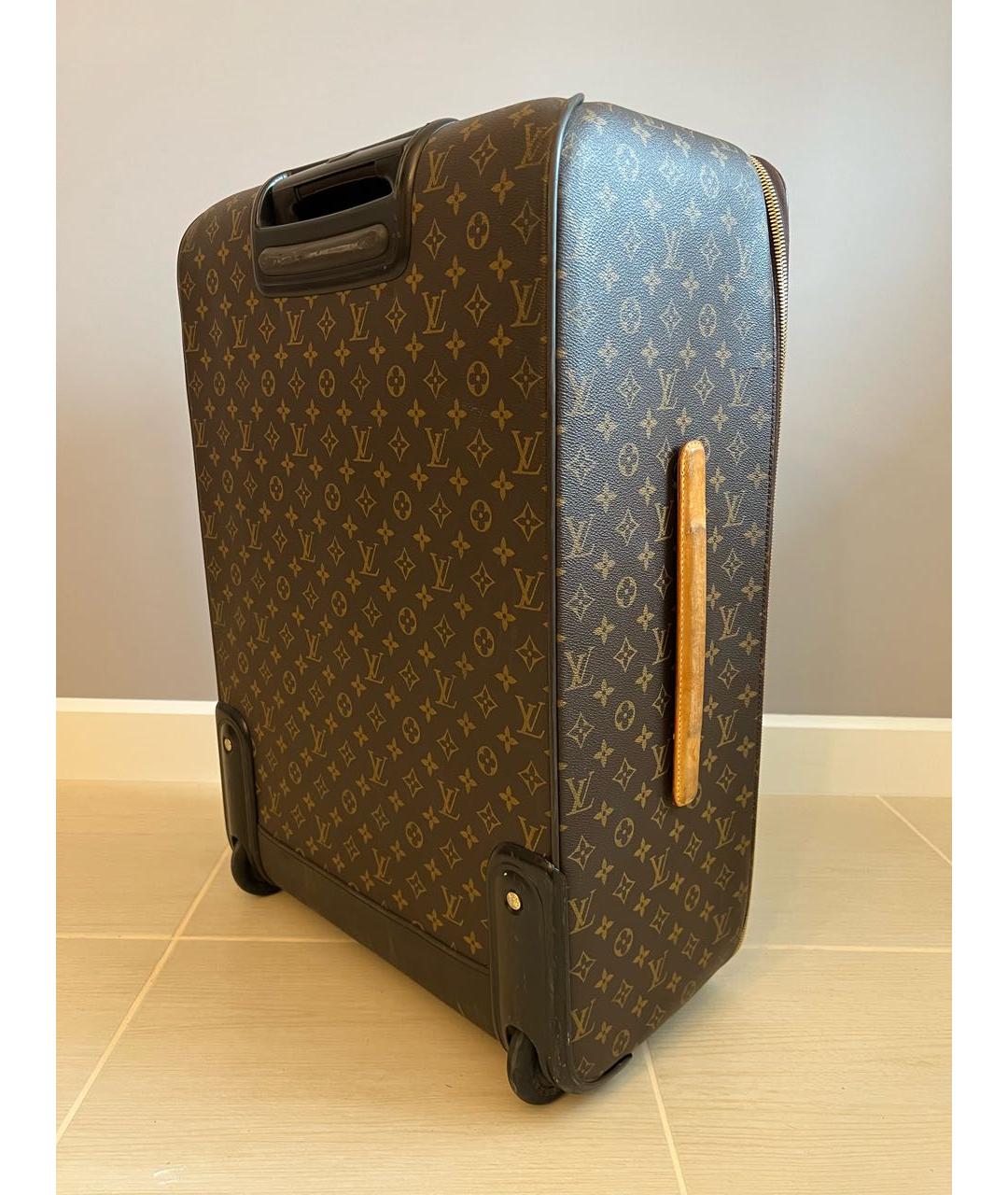 LOUIS VUITTON Коричневая кожаная дорожная/спортивная сумка, фото 2