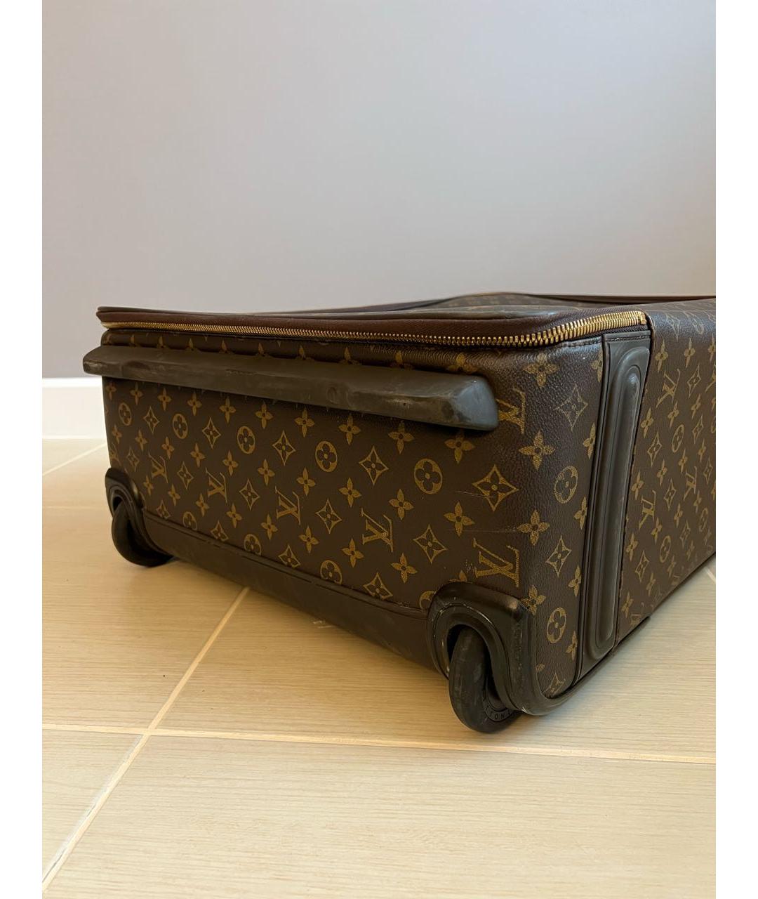 LOUIS VUITTON Коричневая кожаная дорожная/спортивная сумка, фото 3