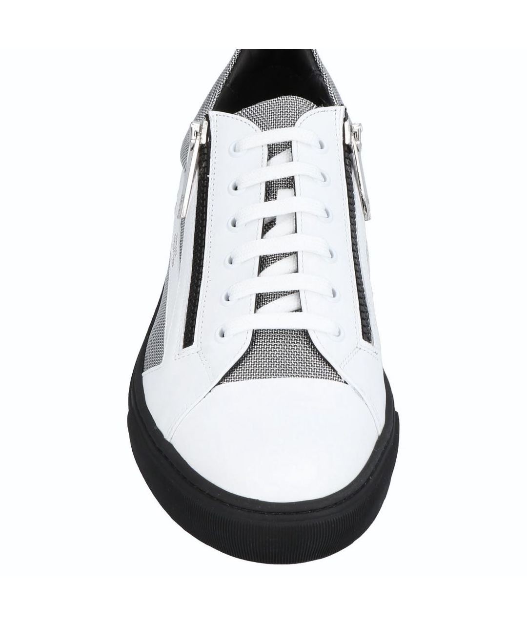 VERSACE COLLECTION Белые кожаные высокие кроссовки / кеды, фото 2