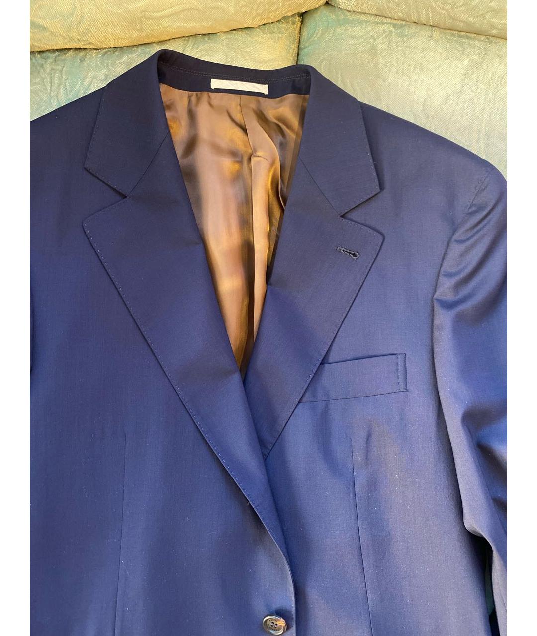 BRUNELLO CUCINELLI Темно-синий шерстяной пиджак, фото 4
