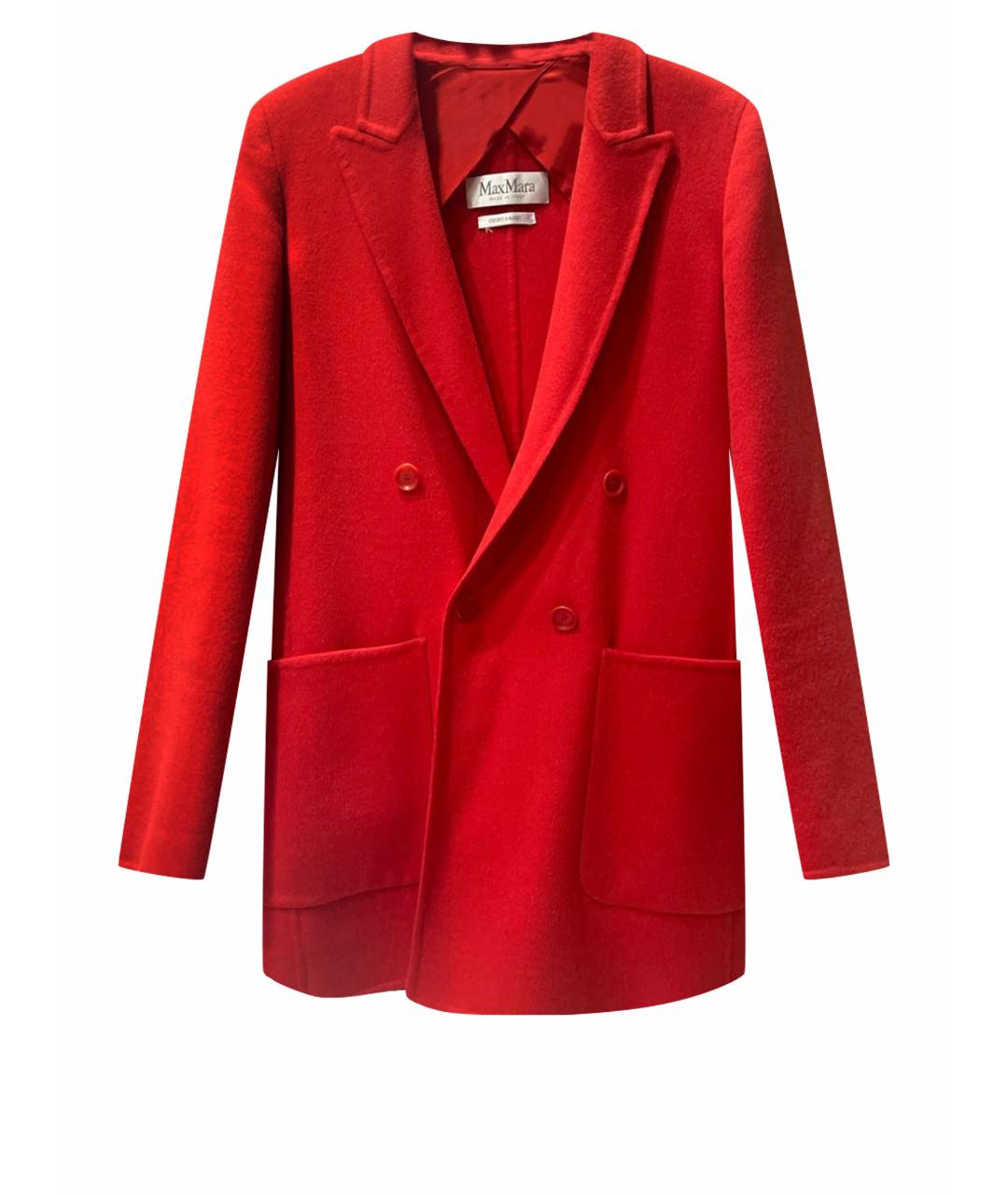 MAX MARA Красный шерстяной жакет/пиджак, фото 1