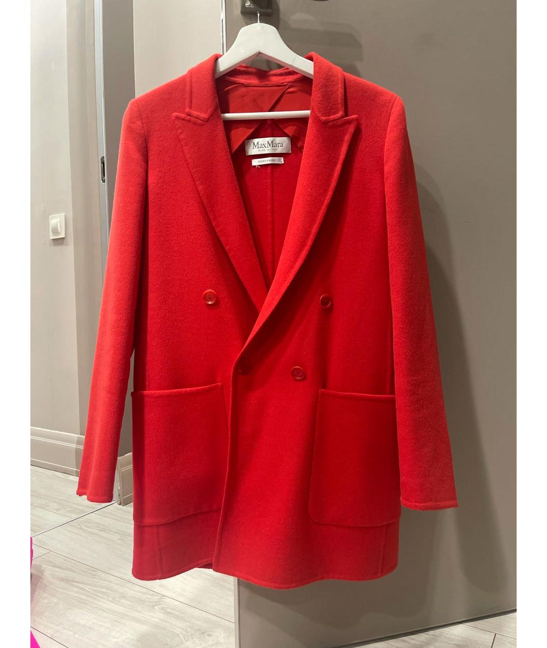 MAX MARA Красный шерстяной жакет/пиджак, фото 5
