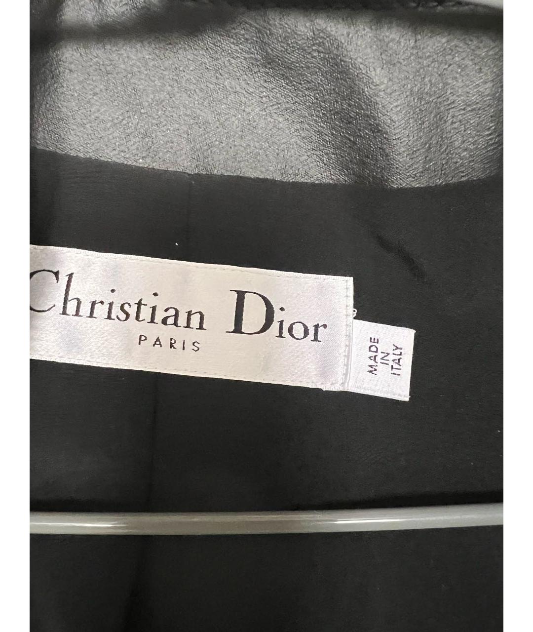 CHRISTIAN DIOR PRE-OWNED Черная кожаная куртка, фото 4