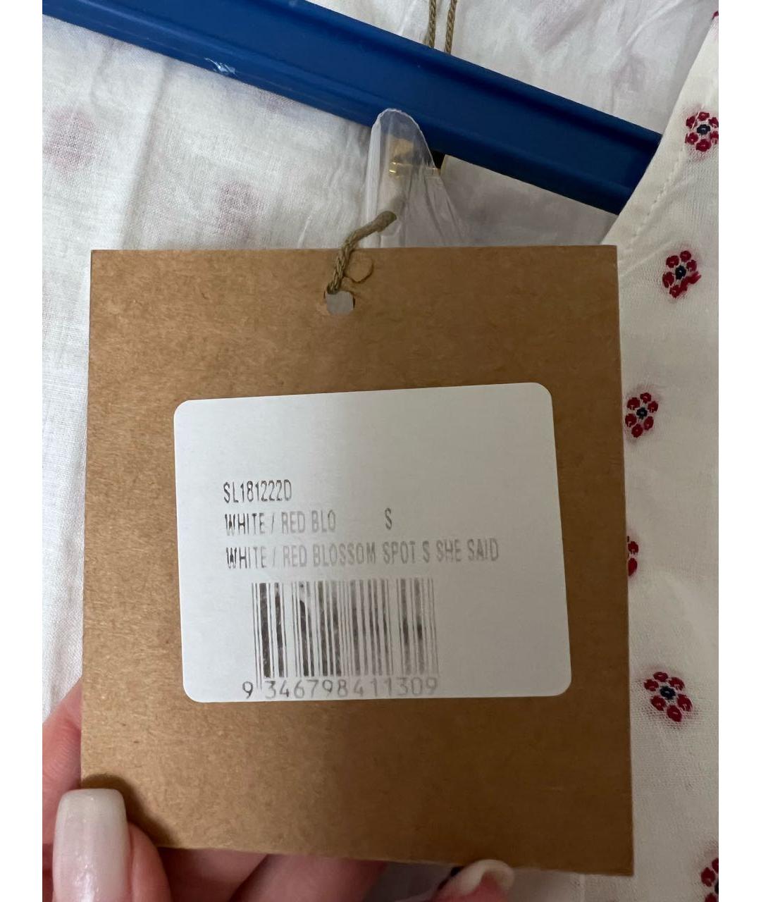 STEVIE MAY Белое хлопковое повседневное платье, фото 3