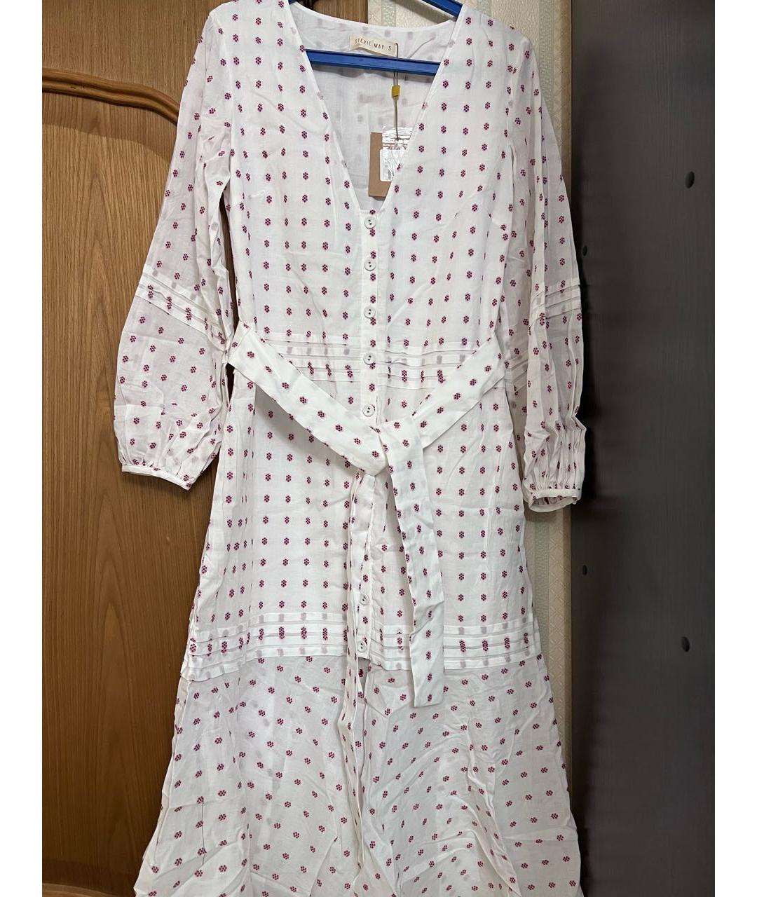 STEVIE MAY Белое хлопковое повседневное платье, фото 7