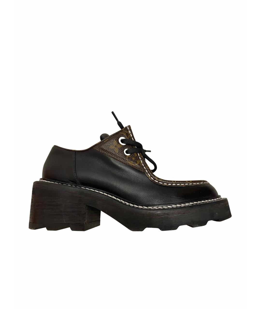 LOUIS VUITTON PRE-OWNED Черные кожаные ботинки, фото 1