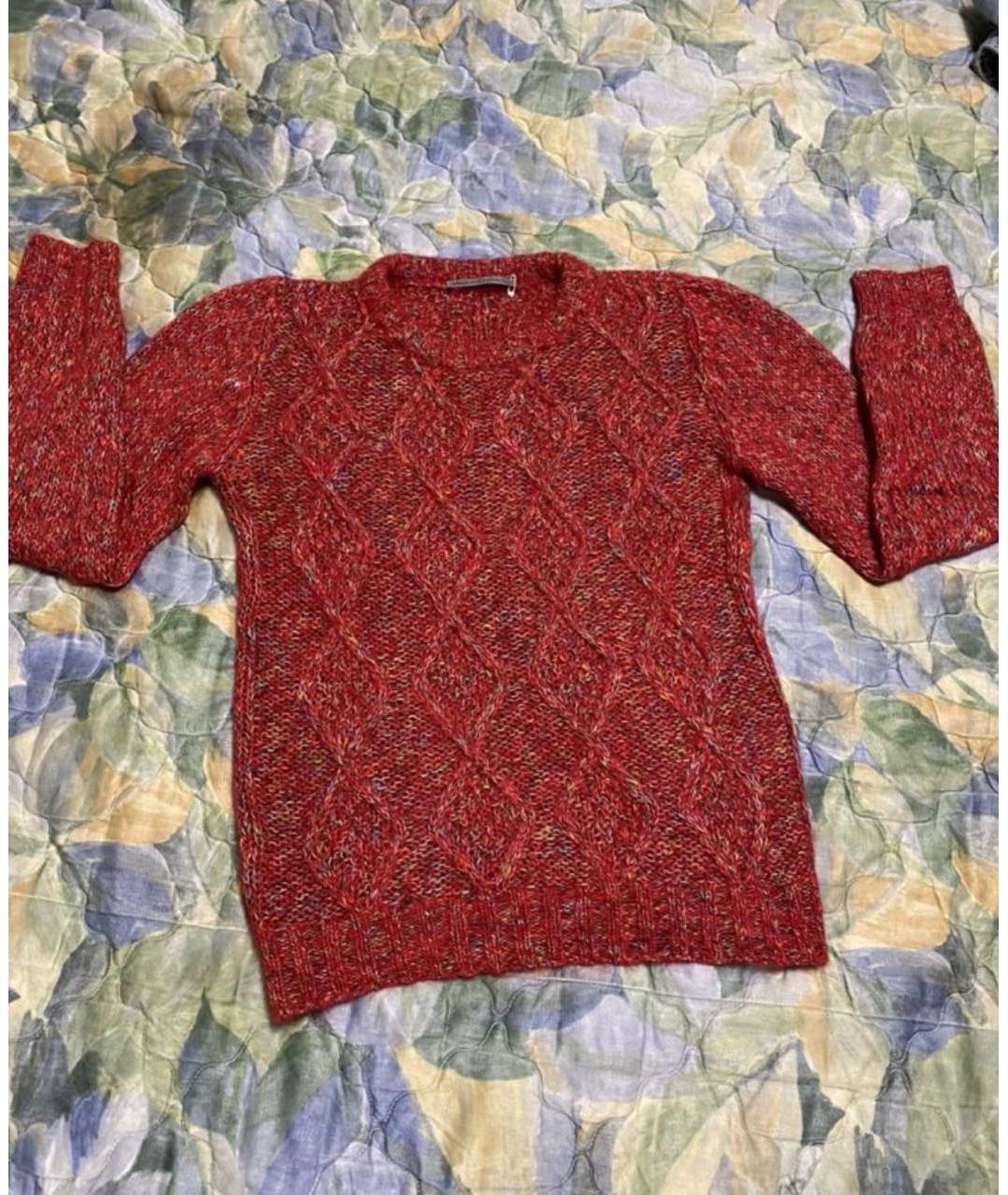 ERMANNO SCERVINO Красный шерстяной джемпер / свитер, фото 9