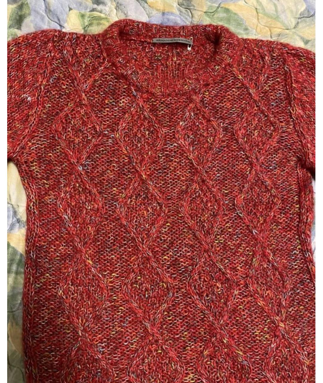 ERMANNO SCERVINO Красный шерстяной джемпер / свитер, фото 4