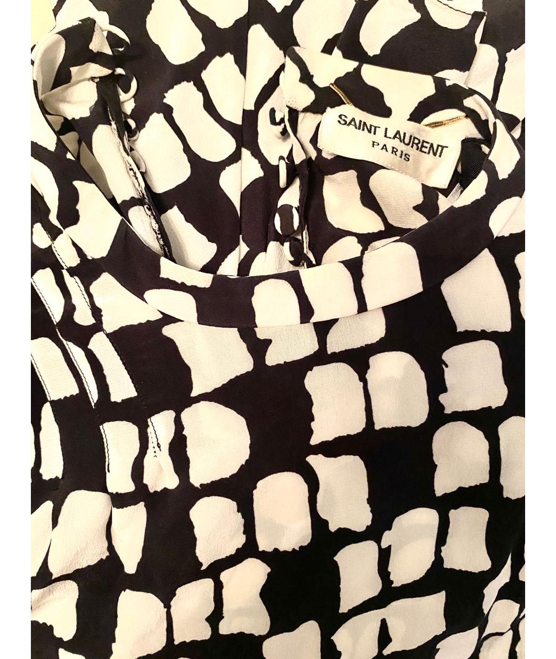 SAINT LAURENT Черное шелковое коктейльное платье, фото 3