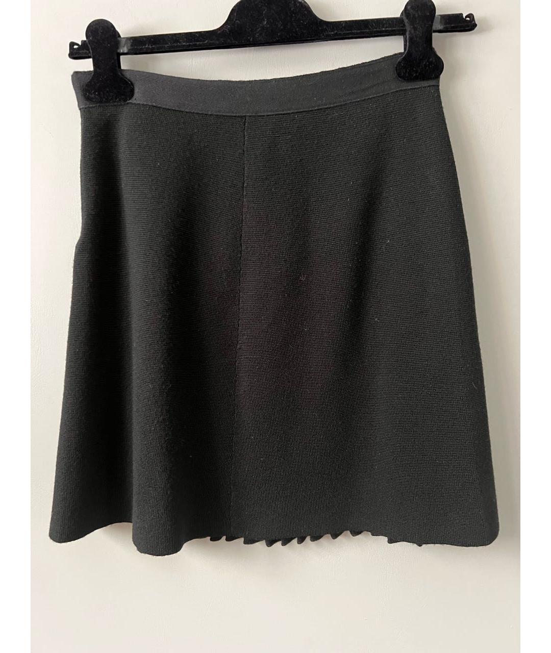 SONIA BY SONIA RYKIEL Черная шерстяная юбка мини, фото 2
