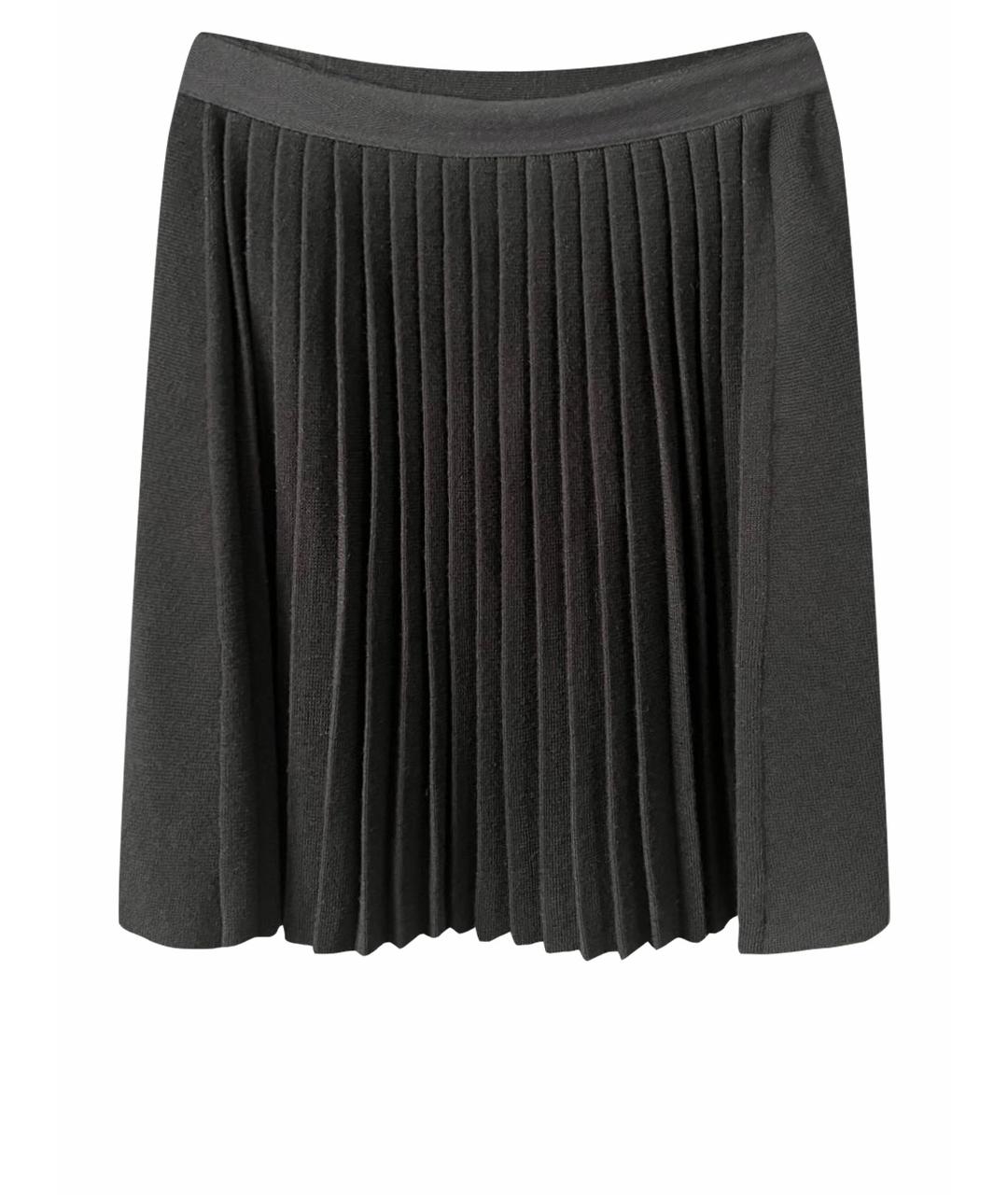 SONIA BY SONIA RYKIEL Черная шерстяная юбка мини, фото 1
