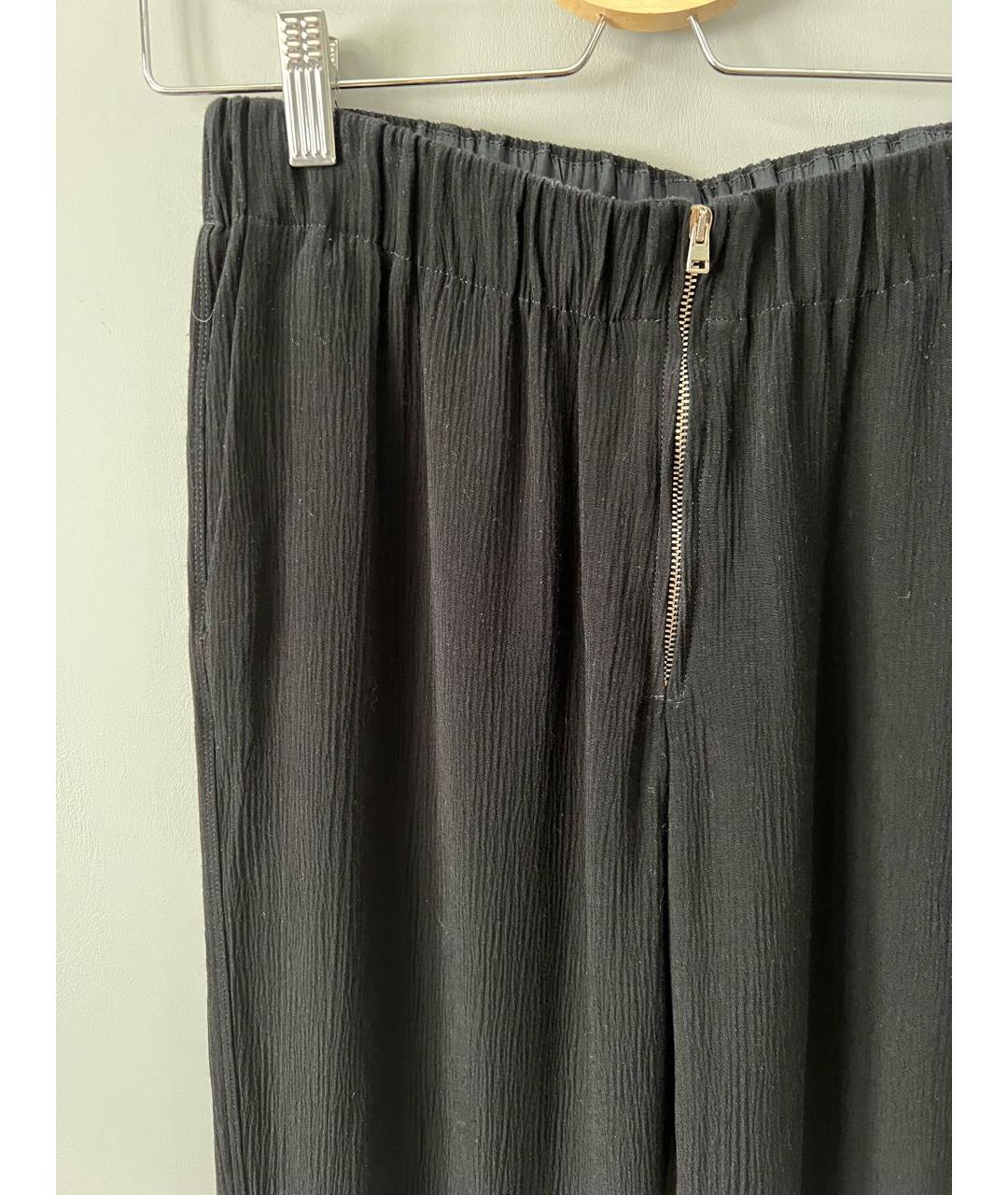 FORTE FORTE Черные вискозные брюки широкие, фото 5