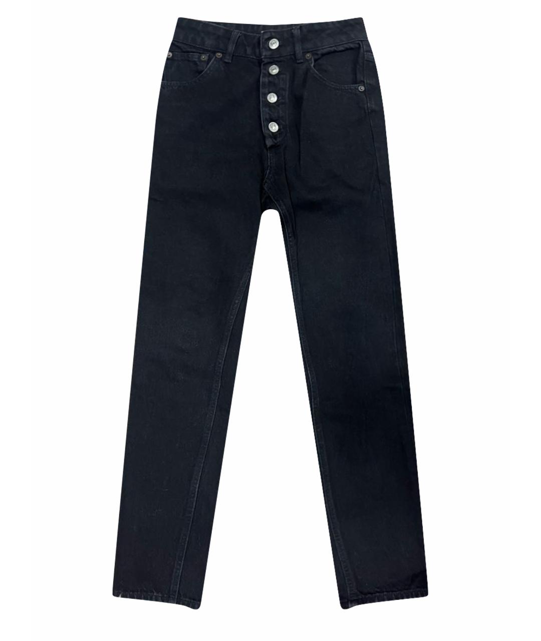 BALENCIAGA Черные хлопко-эластановые джинсы слим, фото 1