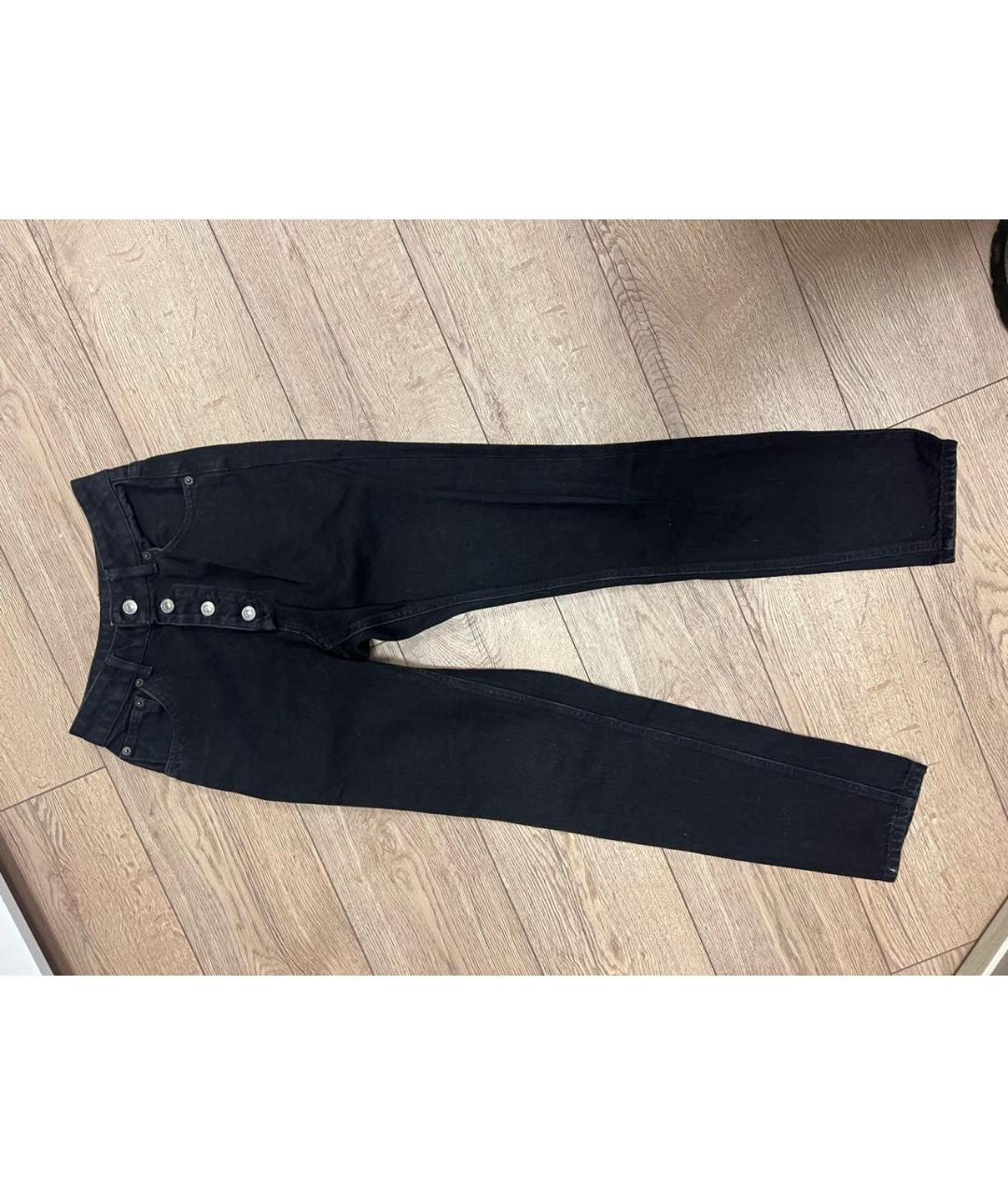 BALENCIAGA Черные хлопко-эластановые джинсы слим, фото 4