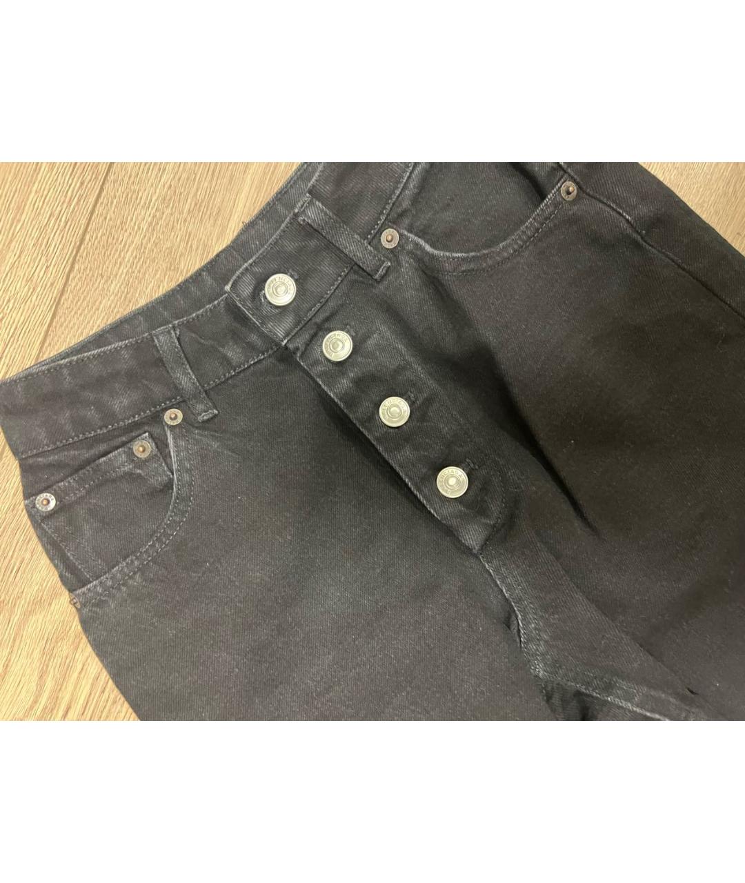 BALENCIAGA Черные хлопко-эластановые джинсы слим, фото 2
