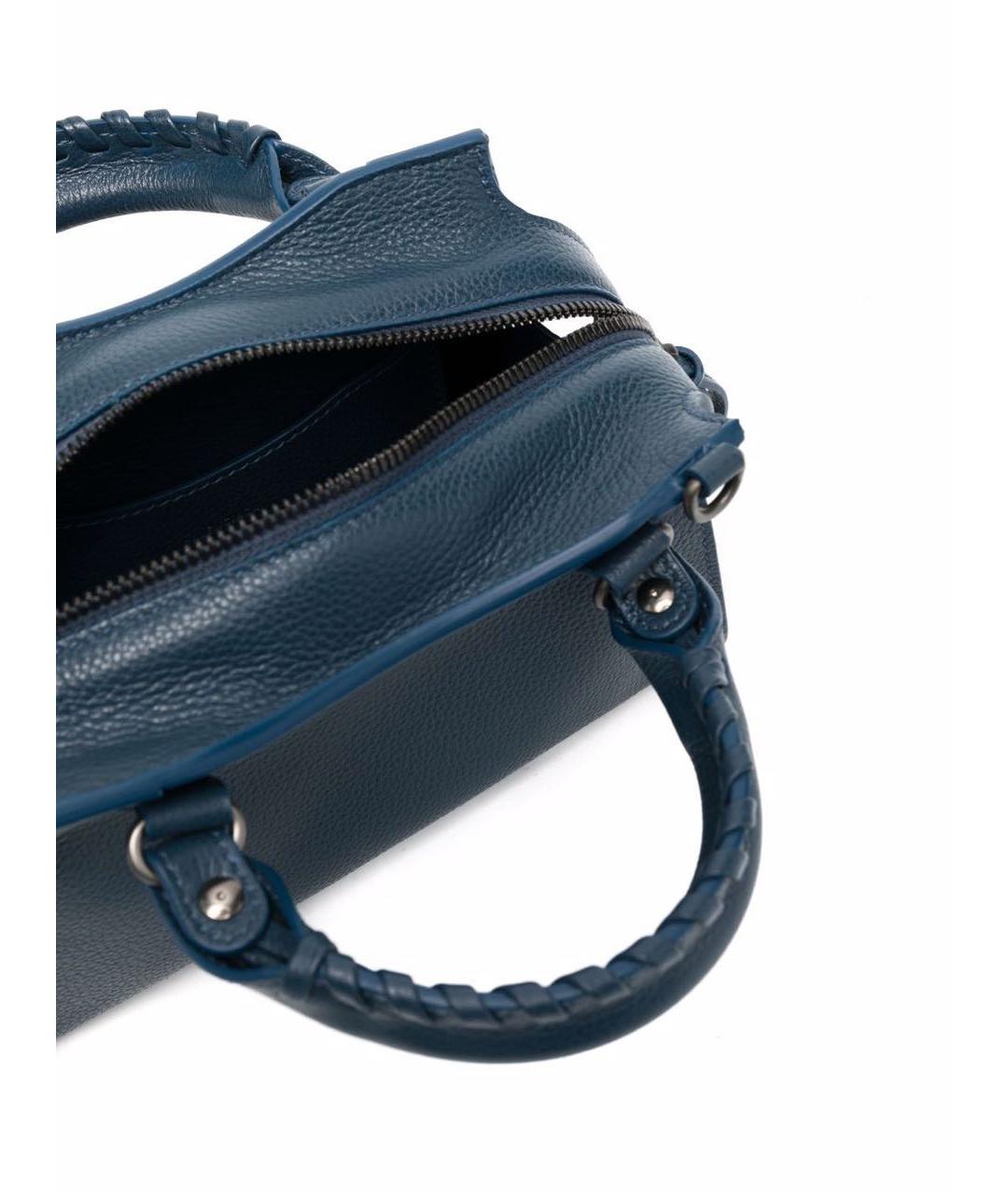 BALENCIAGA Темно-синяя кожаная сумка через плечо, фото 2