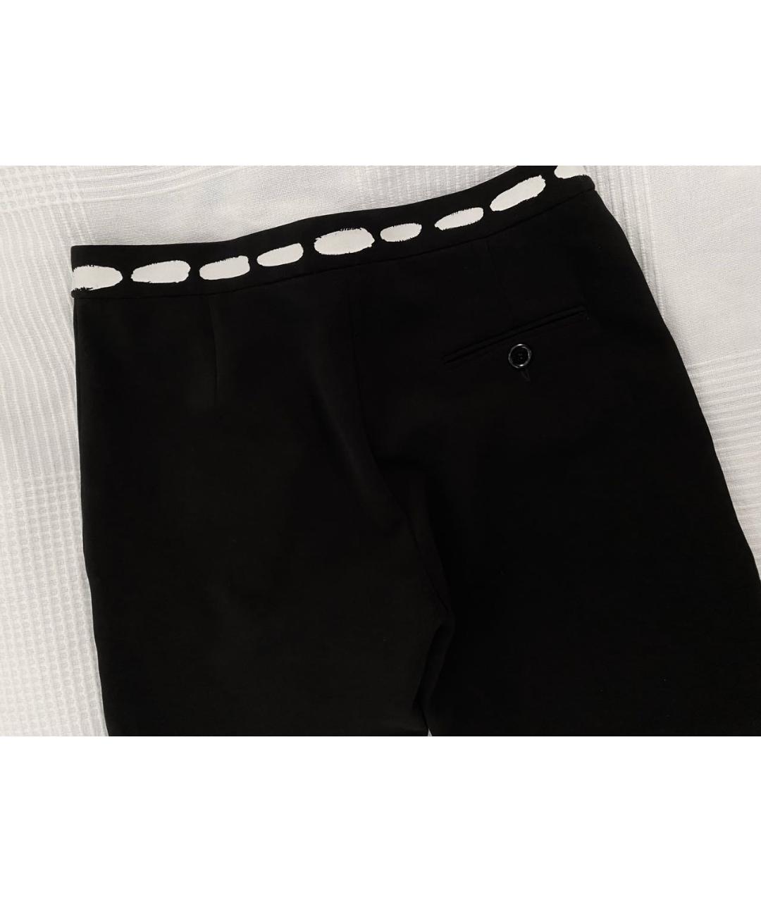 MOSCHINO Черные полиэстеровые прямые брюки, фото 6
