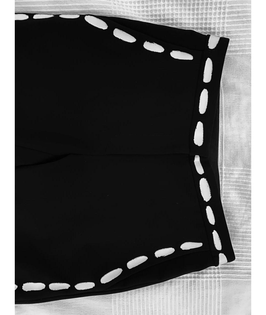 MOSCHINO Черные полиэстеровые прямые брюки, фото 3
