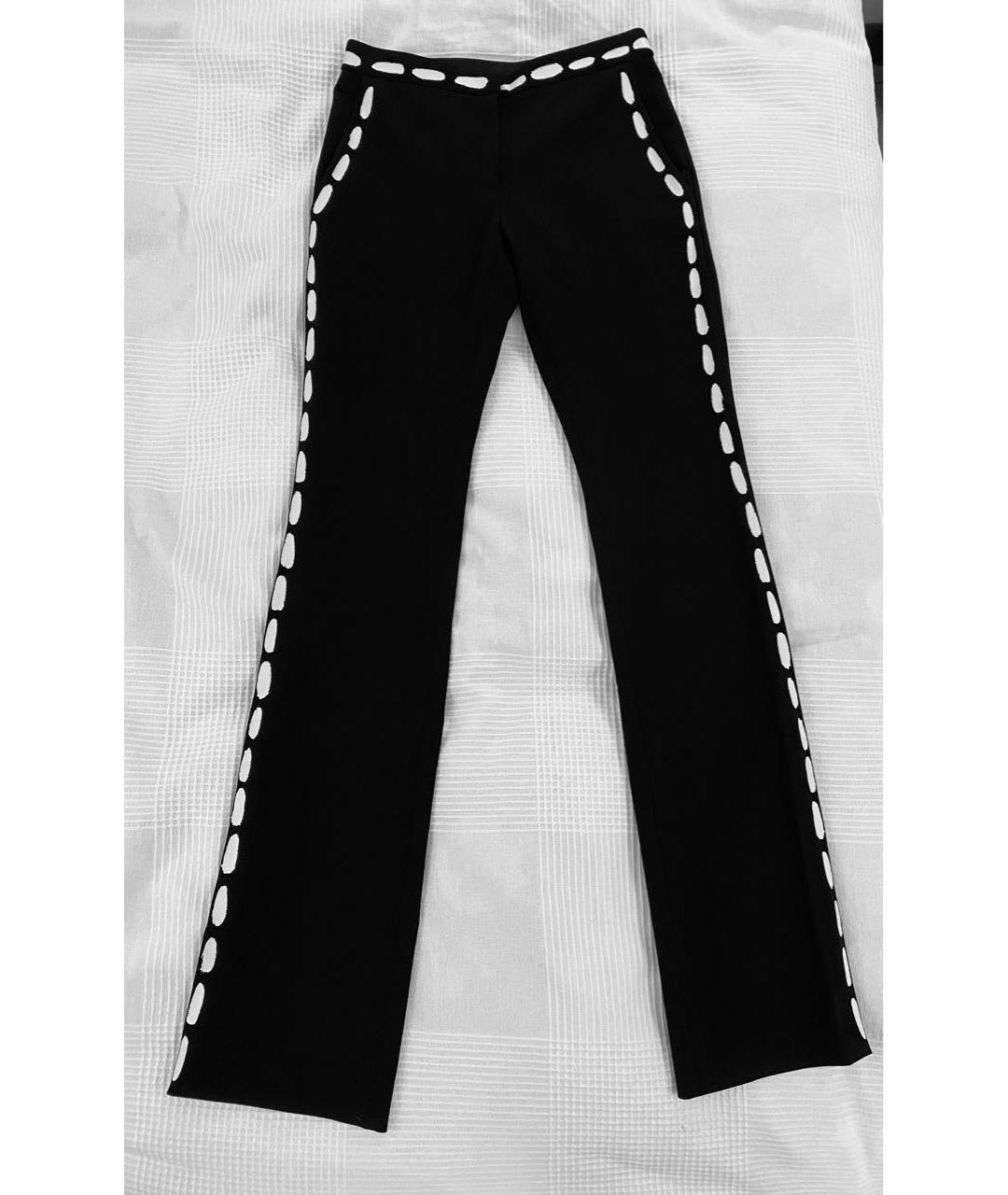 MOSCHINO Черные полиэстеровые прямые брюки, фото 7