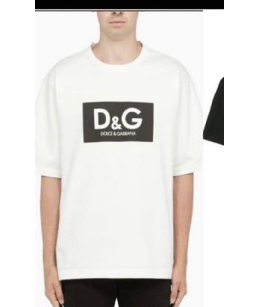 DOLCE&GABBANA Белая хлопковая футболка, фото 2