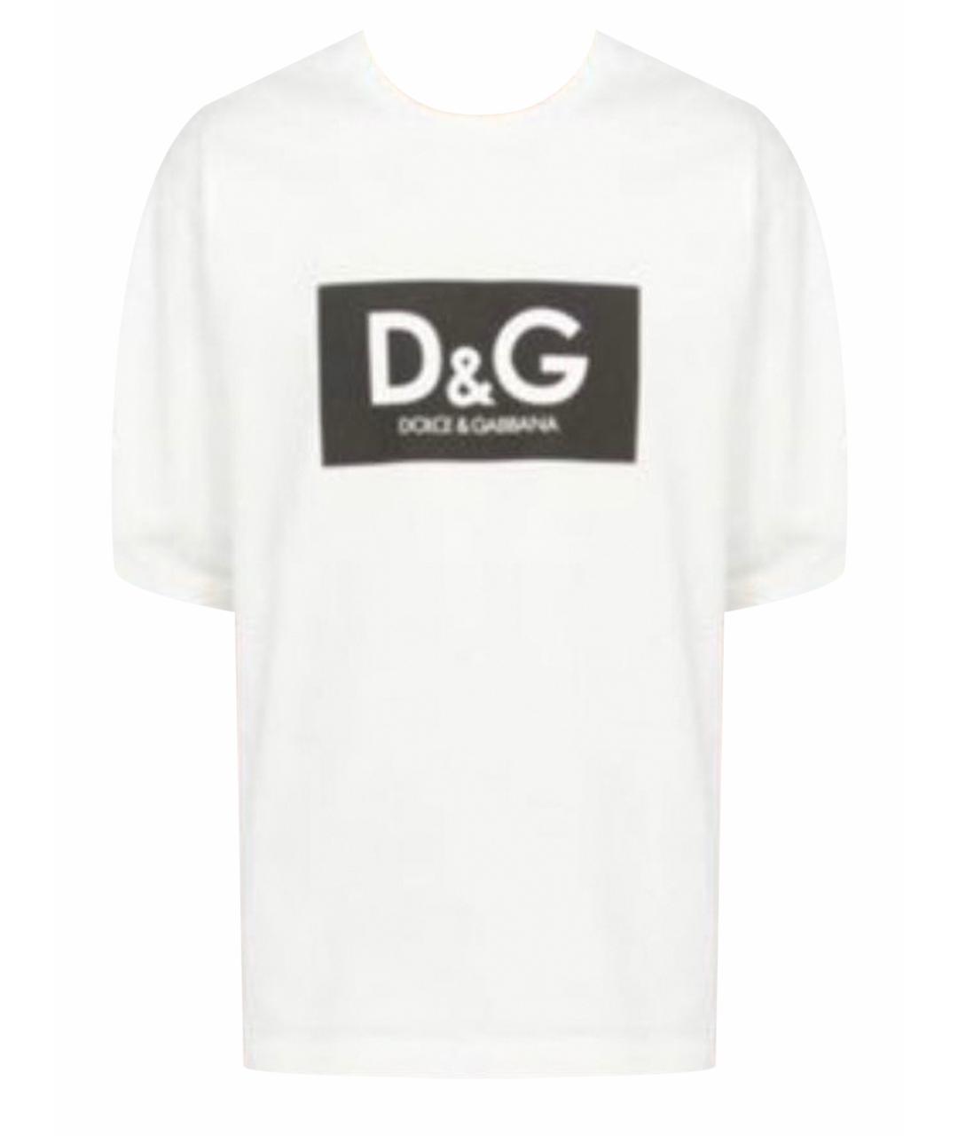 DOLCE&GABBANA Белая хлопковая футболка, фото 1