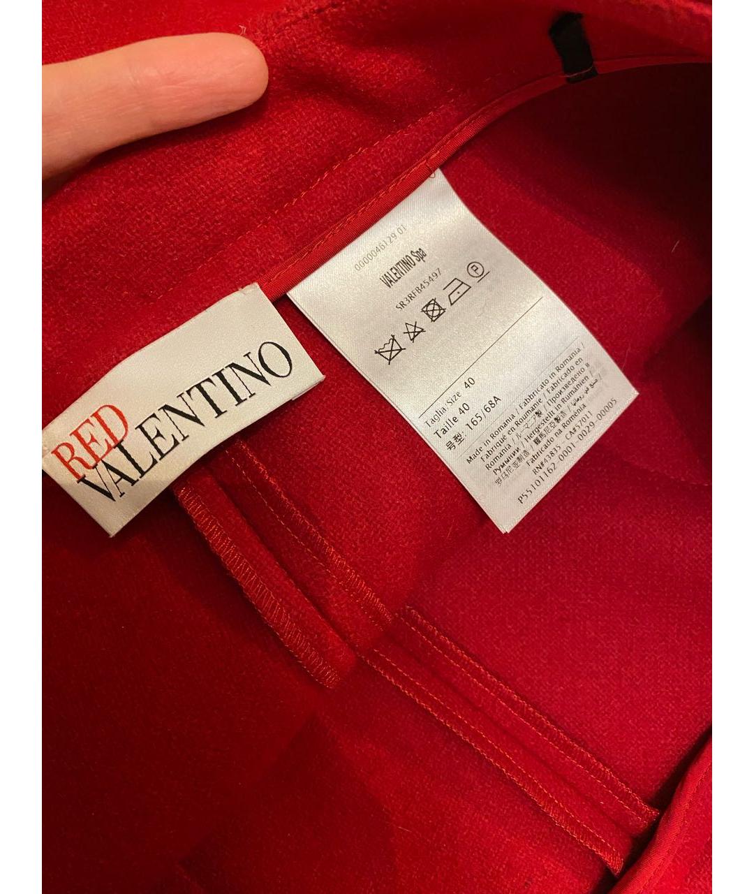 RED VALENTINO Красные шерстяные шорты, фото 4