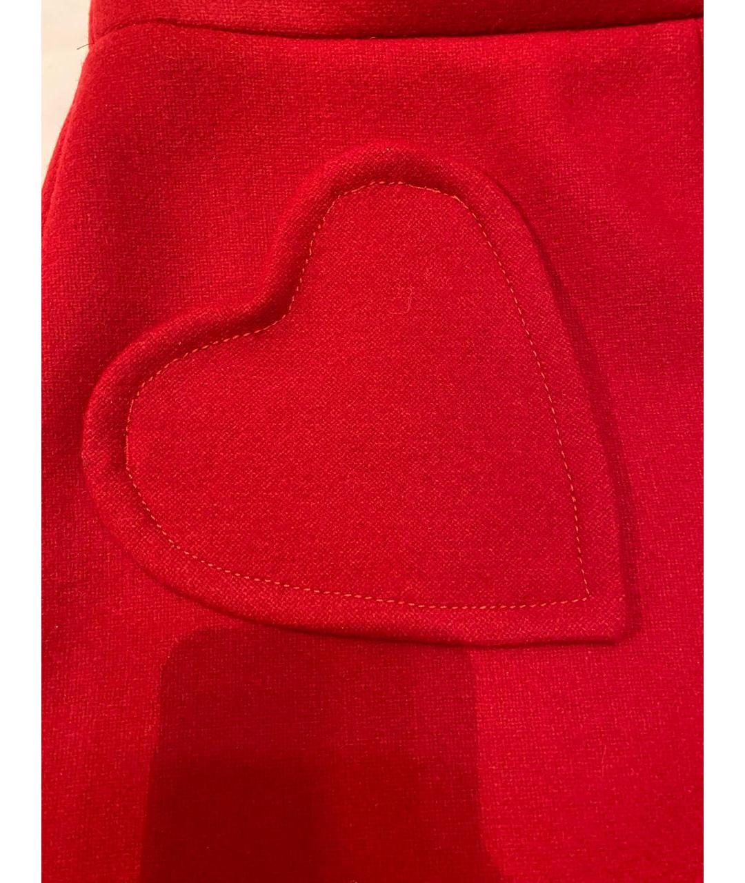 RED VALENTINO Красные шерстяные шорты, фото 3