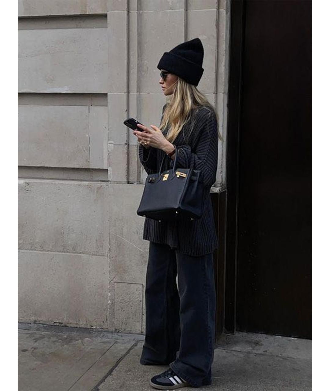 ADIDAS Черные кожаные кроссовки, фото 6