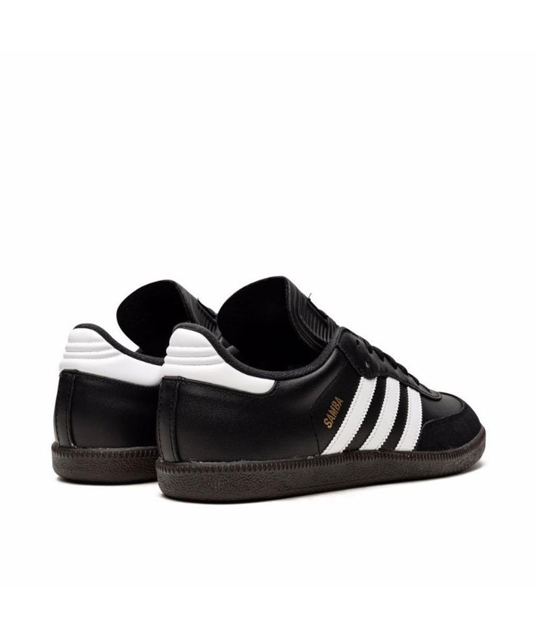 ADIDAS Черные кожаные кроссовки, фото 4