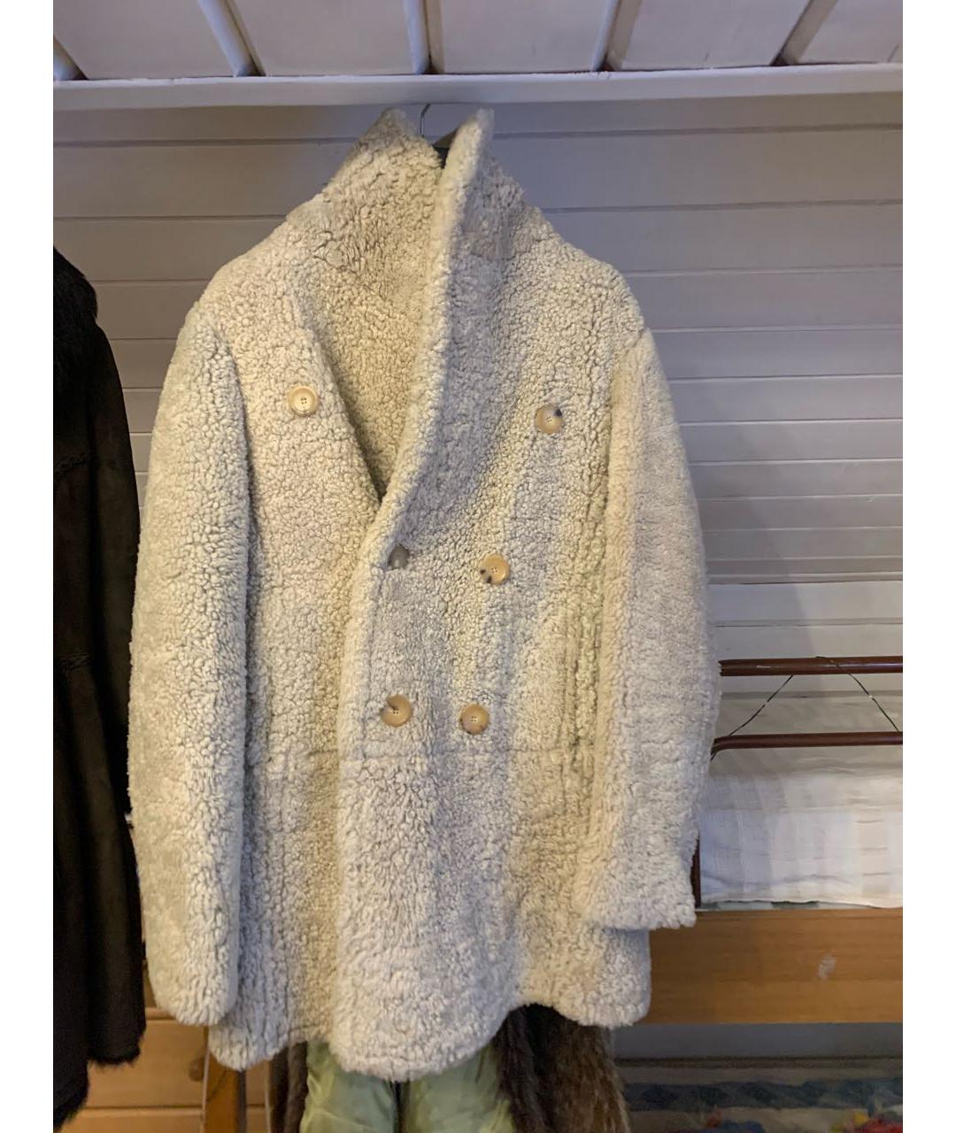 GUCCI Бежевая меховая дубленка/шуба, фото 5