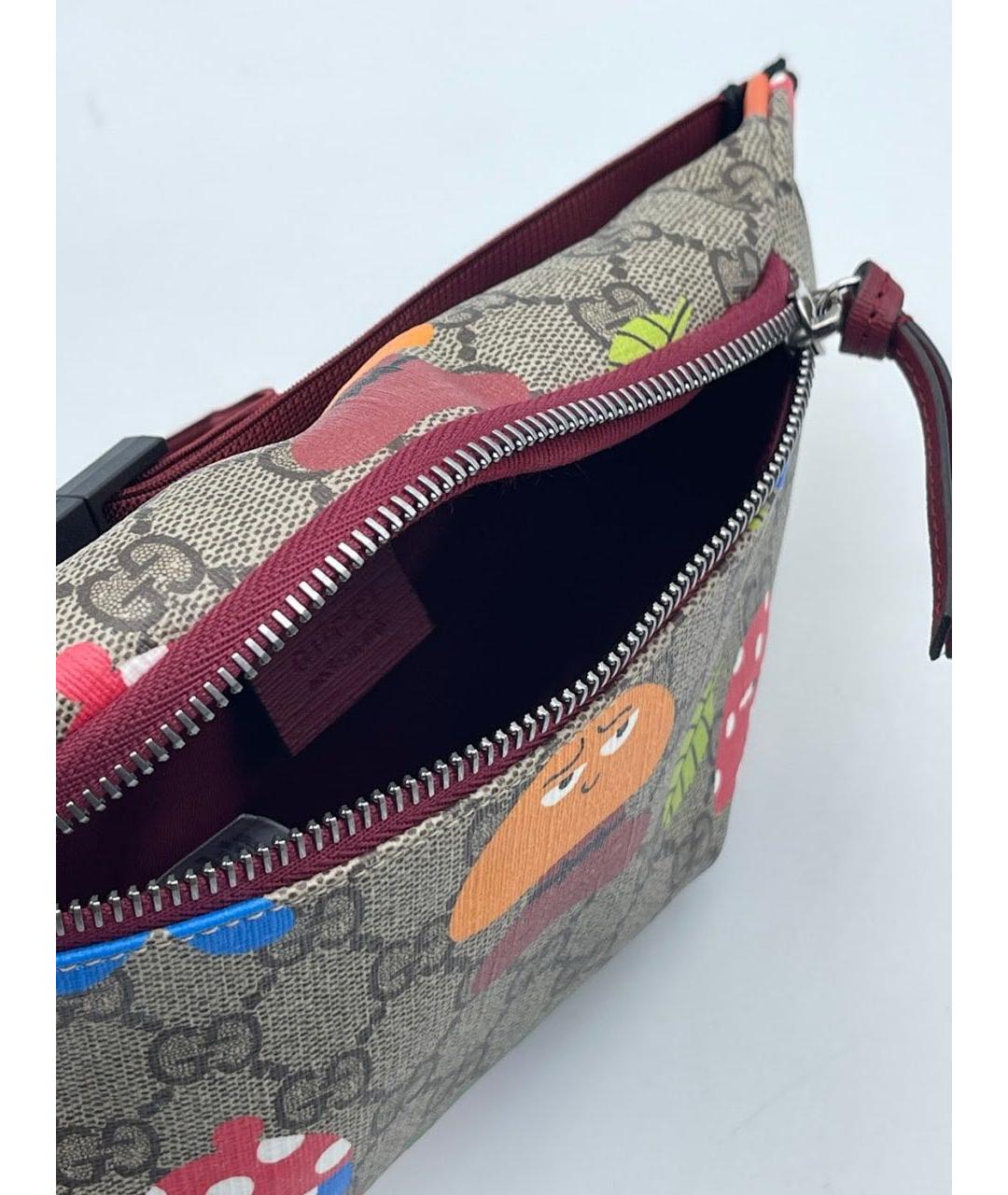 GUCCI Бежевая хлопковая поясная сумка, фото 4