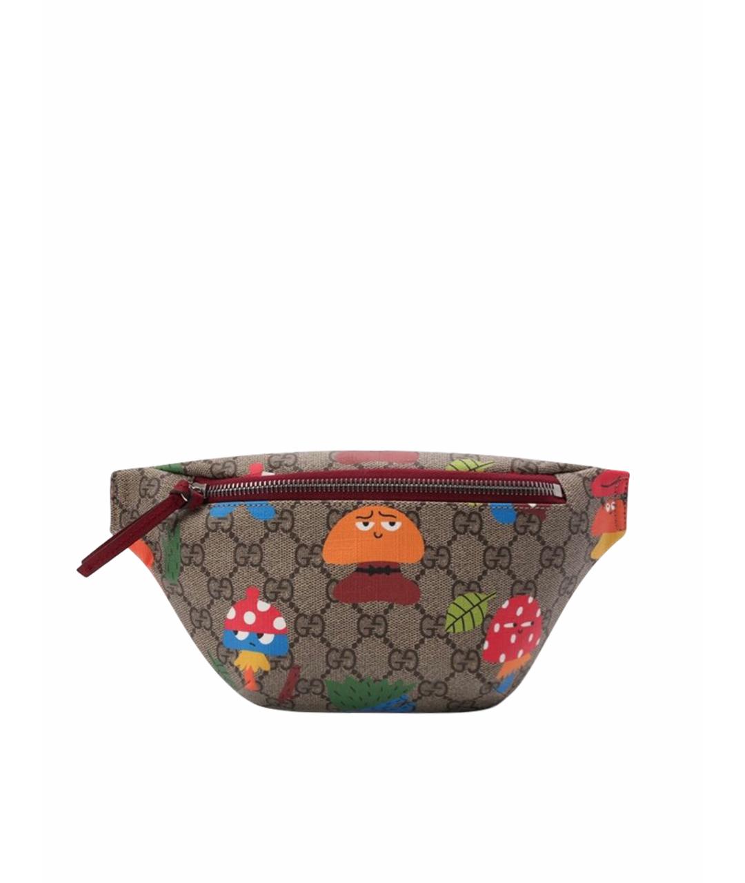 GUCCI Бежевая хлопковая поясная сумка, фото 1