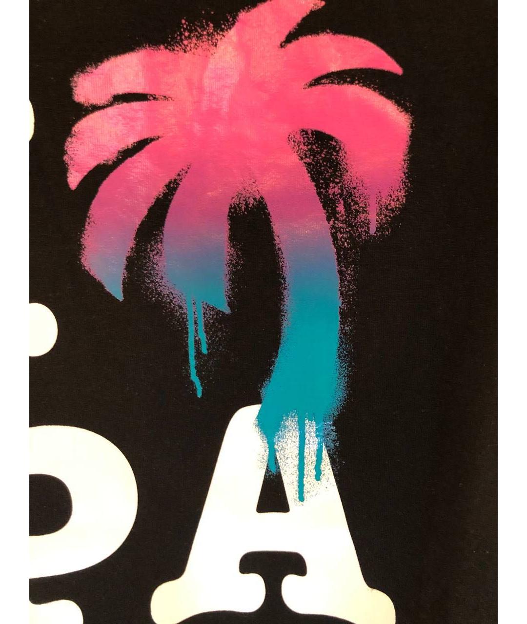 PALM ANGELS Черная хлопковая футболка, фото 4