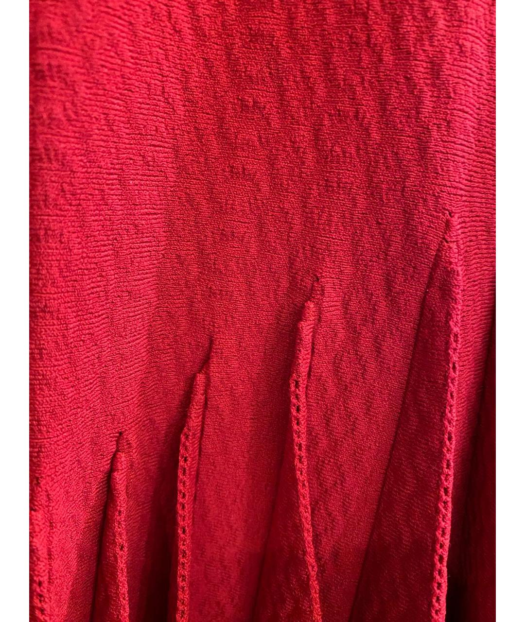 ALAIA Красное синтетическое повседневное платье, фото 5