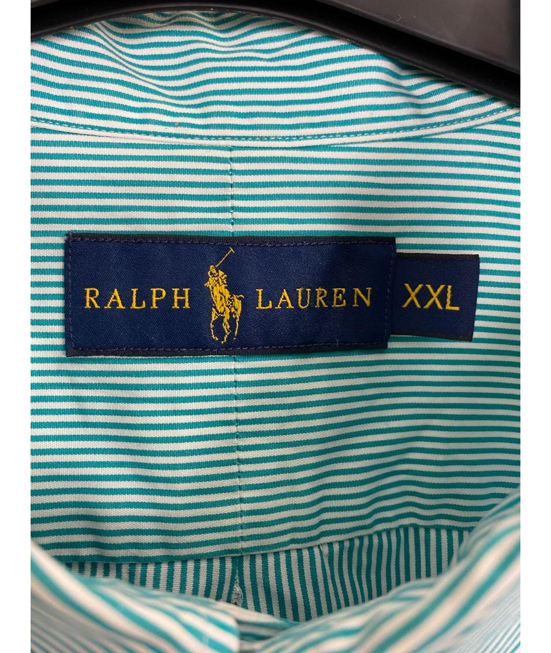 RALPH LAUREN Бирюзовая хлопковая кэжуал рубашка, фото 6