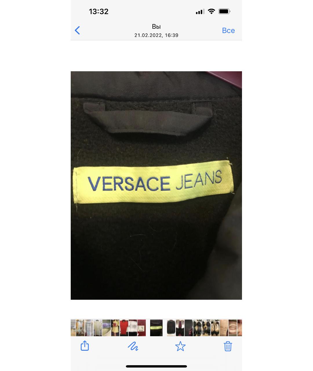 VERSACE JEANS COUTURE Черное пальто, фото 2