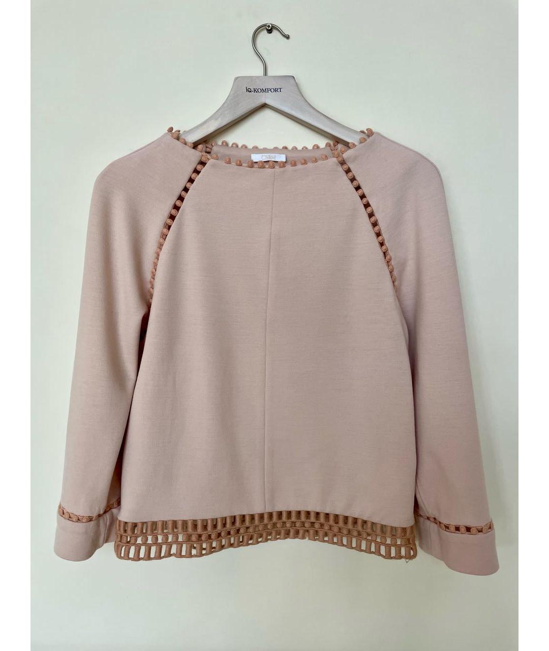 CHLOE Розовый шерстяной джемпер / свитер, фото 7