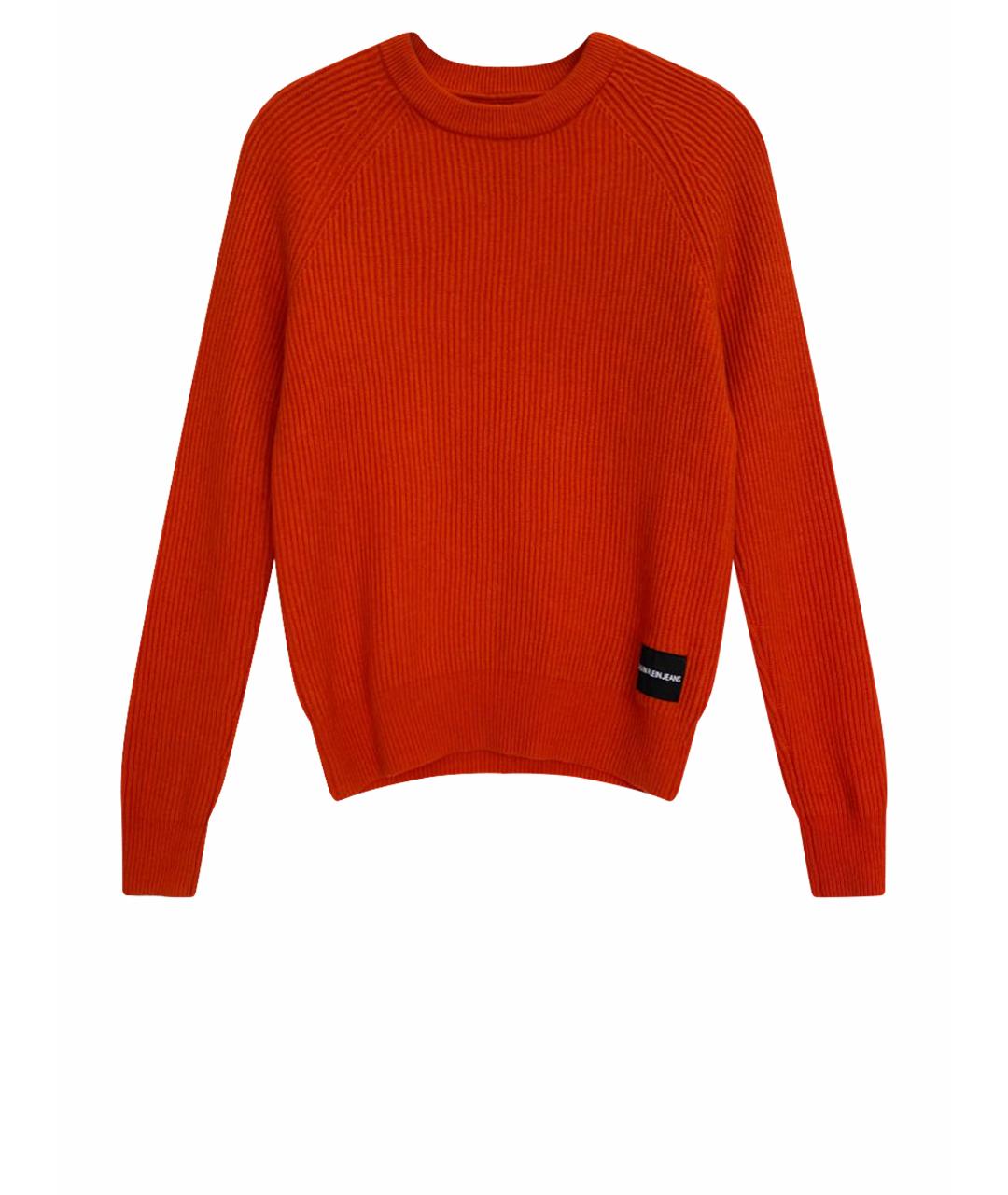 CALVIN KLEIN Оранжевый шерстяной джемпер / свитер, фото 1